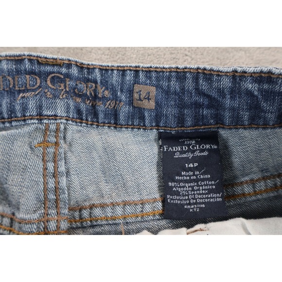Faded Glory Jeans Womens 14P Blue Bootcut Organic Cotton Stretch Denim - Picture 7 of 10